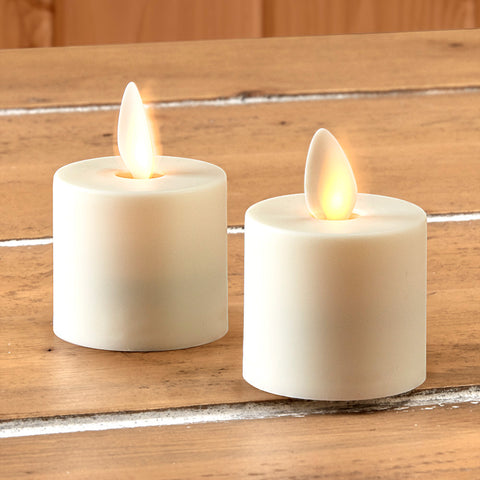 Flameless Tealight Candle Set, Ivory