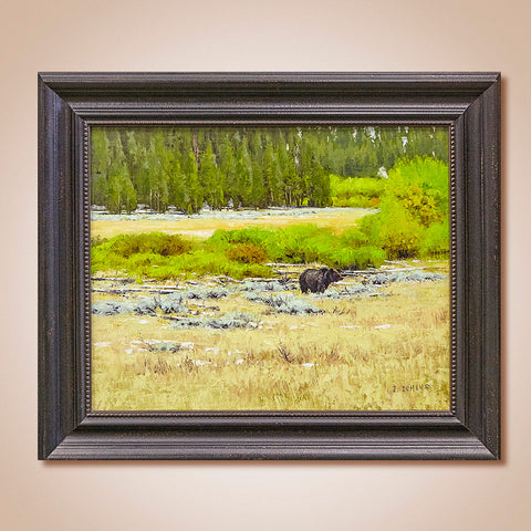 "Yellowstone Grizzly" Original Oil Painting by Jerry Inman