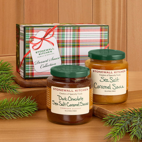 Stonewall Kitchen Holiday Dessert Sauce Collection, Plaid Box