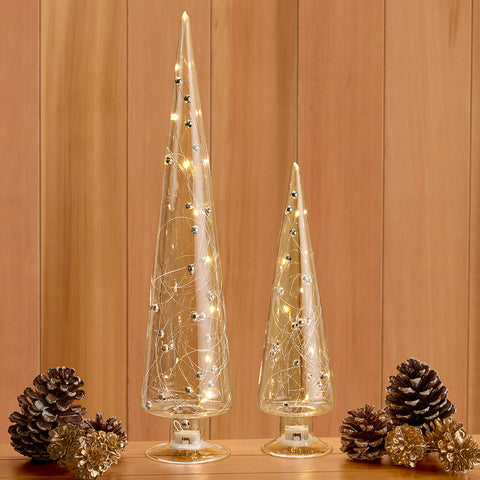 LED Glass Christmas Trees