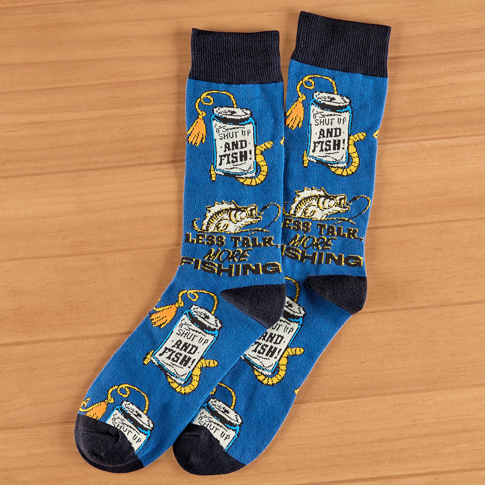 Men's Funny Crew Socks, More Fishing