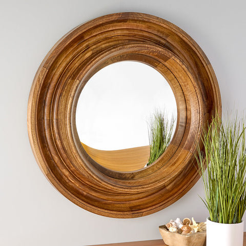 Mango Wood Convex Porthole Mirror