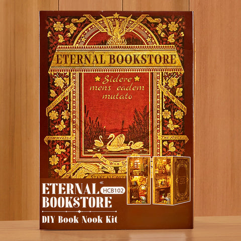 DIY Miniature Book Nook Model, Eternal Bookstore