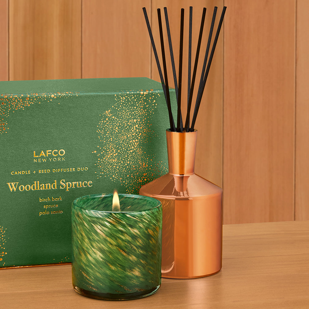 LAFCO Holiday Candle & Fragrance Diffuser Set, Woodland Spruce