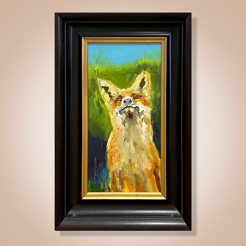 "Smell Spring Fox" Original Oil Painting by Diane Whitehead