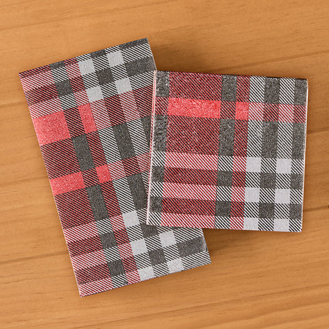 Pulp Paper Linen Napkins, Plaid