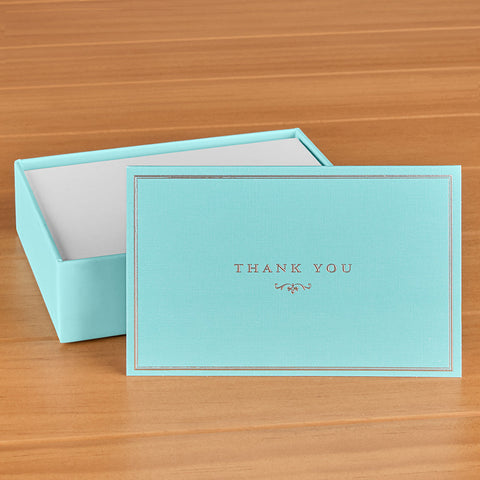 Thank You Card Set, Blue Elegance