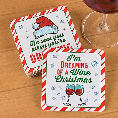 Holiday Party Coasters, Set of 8