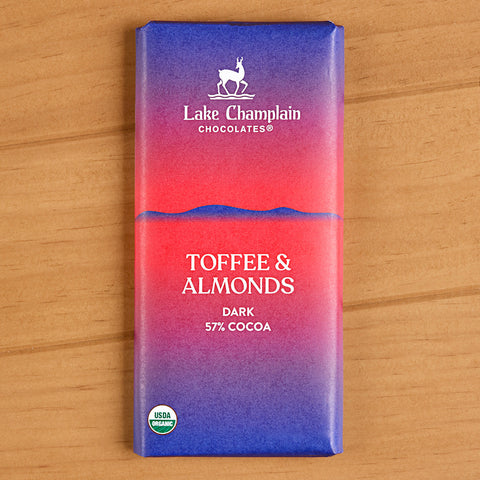 Lake Champlain Dark Chocolate Toffee & Almonds Bar