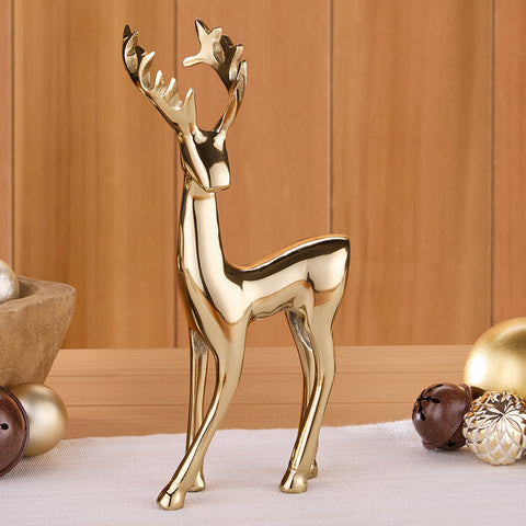 Elegant Aluminum Reindeer Figurine