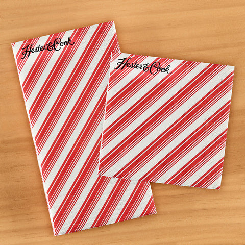 Hester & Cook Paper Napkins, Peppermint Stripe