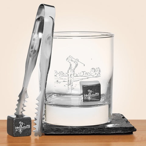 Golfer's Whiskey Drinks Set