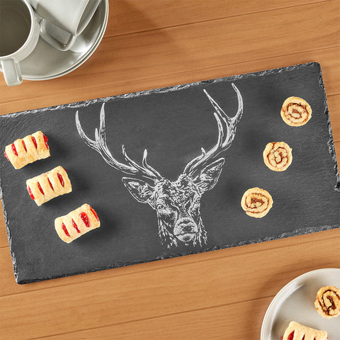 Stag Prince Slate Table Runner Serving Board