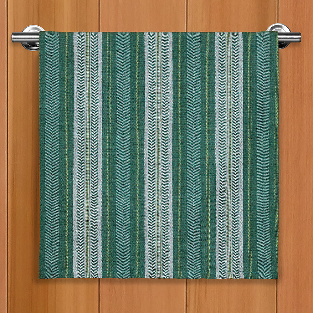 Kitchen Tea Towel, Wintergreen Stripe