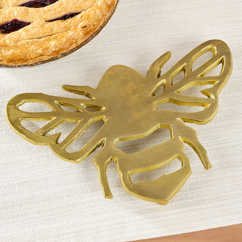 Antiqued Brass Bee Trivet