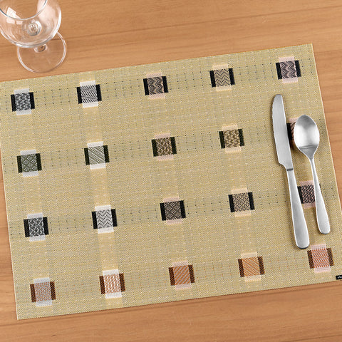 Chilewich Sampler Reversible Rectangle Placemat, Wheat