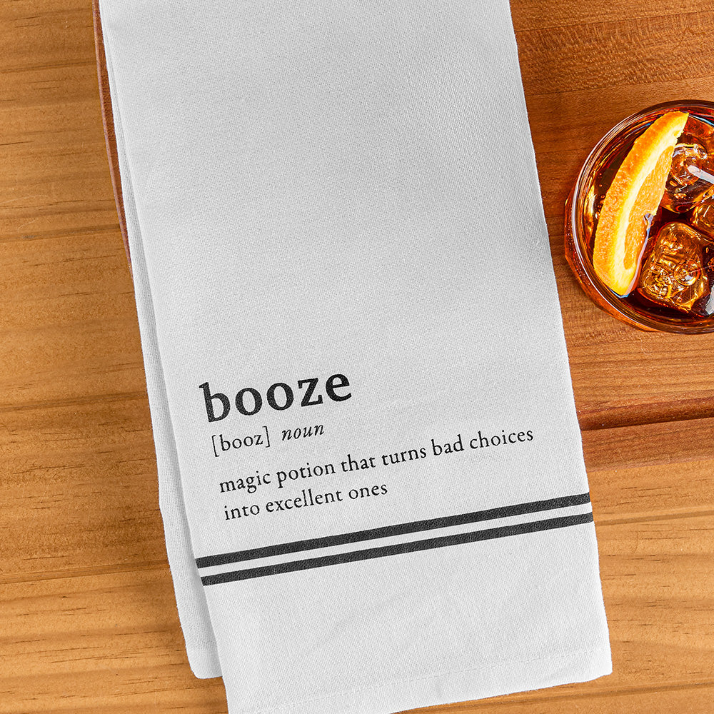 Tableau Dishtowel, Booze