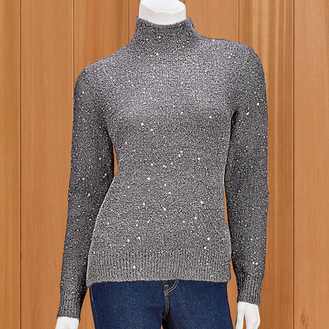 Kinross Women's Sequin Funnel Sweater