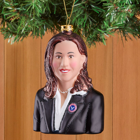 Cody Foster Glass Ornament, Kamala Harris