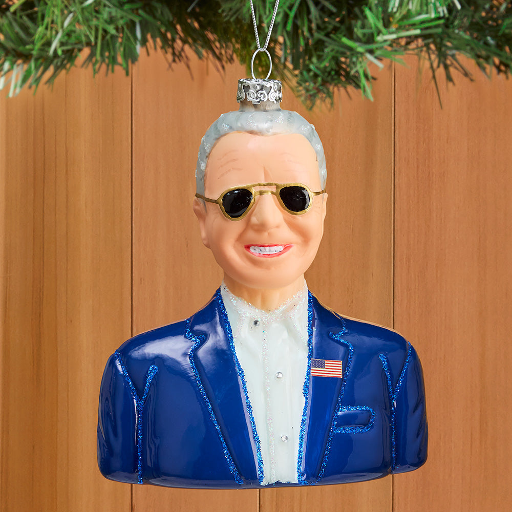 Cody Foster Glass Ornament, President Biden