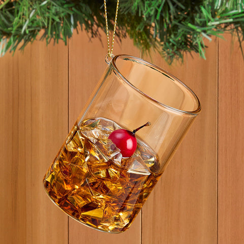 Cody Foster Glass Ornament, Christmas Cocktail