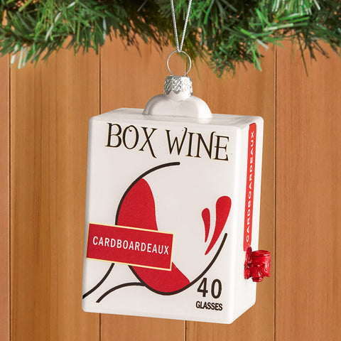 Cody Foster Glass Ornament, Boxed Wine