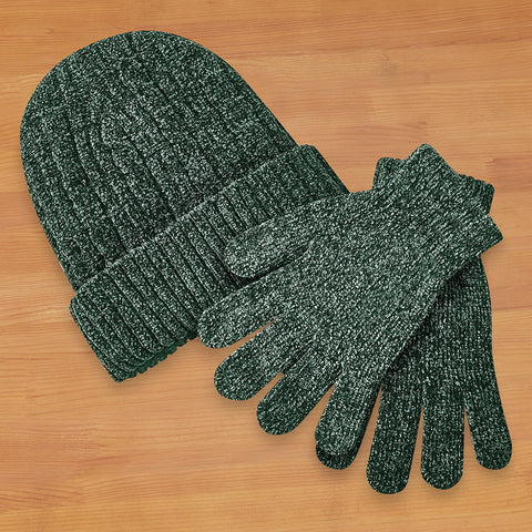 Women's Chenille Hat and Gloves Set