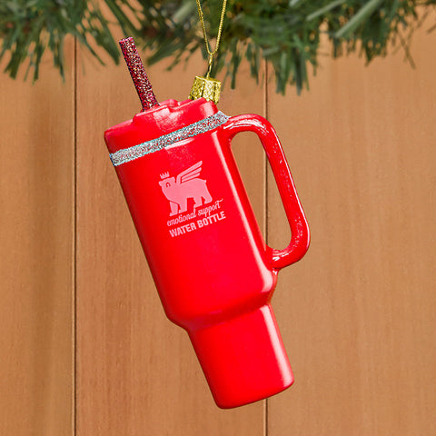 Cody Foster Glass Ornament, Red Beverage Tumbler