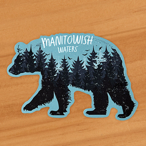 Manitowish Waters Forest Bear Sticker