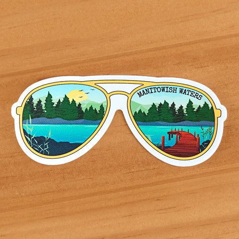 Manitowish Waters Sunglasses Sticker