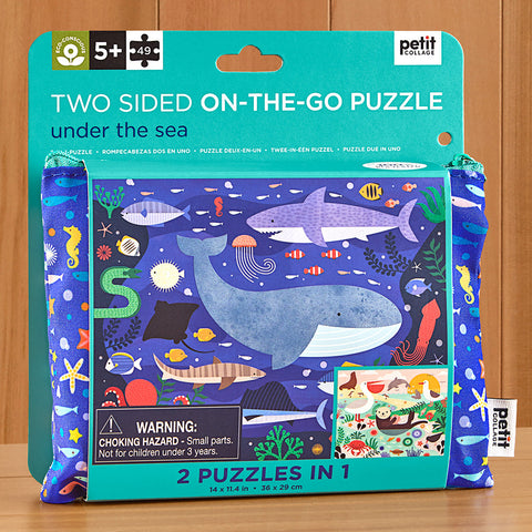 Petit Collage 2-in-1 On-The-Go Puzzle, Under the Sea