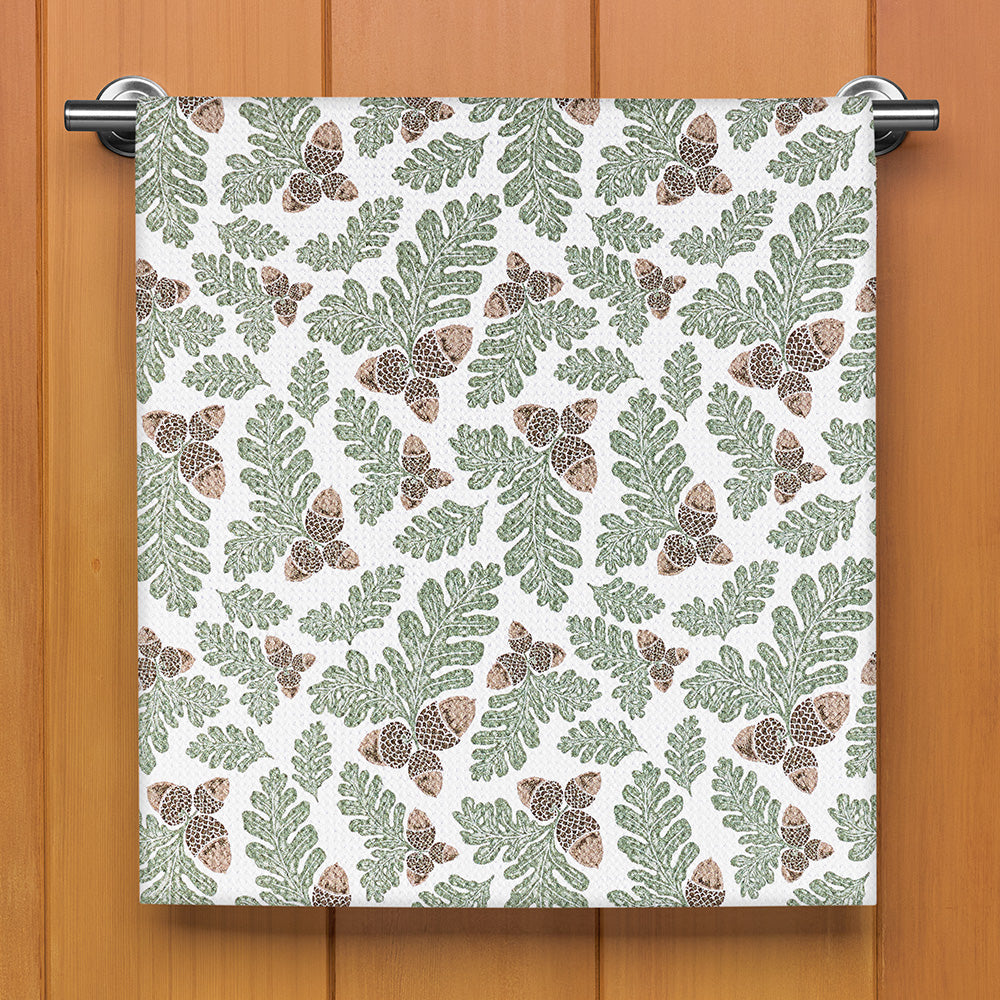 Geometry Tea Towel, Autumn Acorns