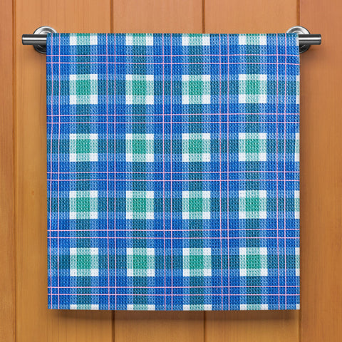 Geometry Tea Towel, Winter Plaid