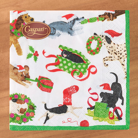 Caspari Paper Napkins, Christmas Mischief