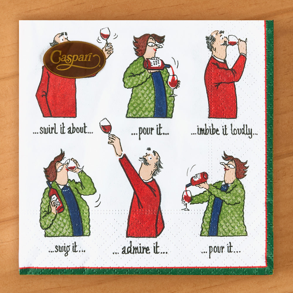 Caspari Paper Napkins, Wine Tasting