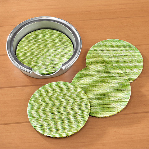 Mariposa Faux Grass Cloth Coaster Set