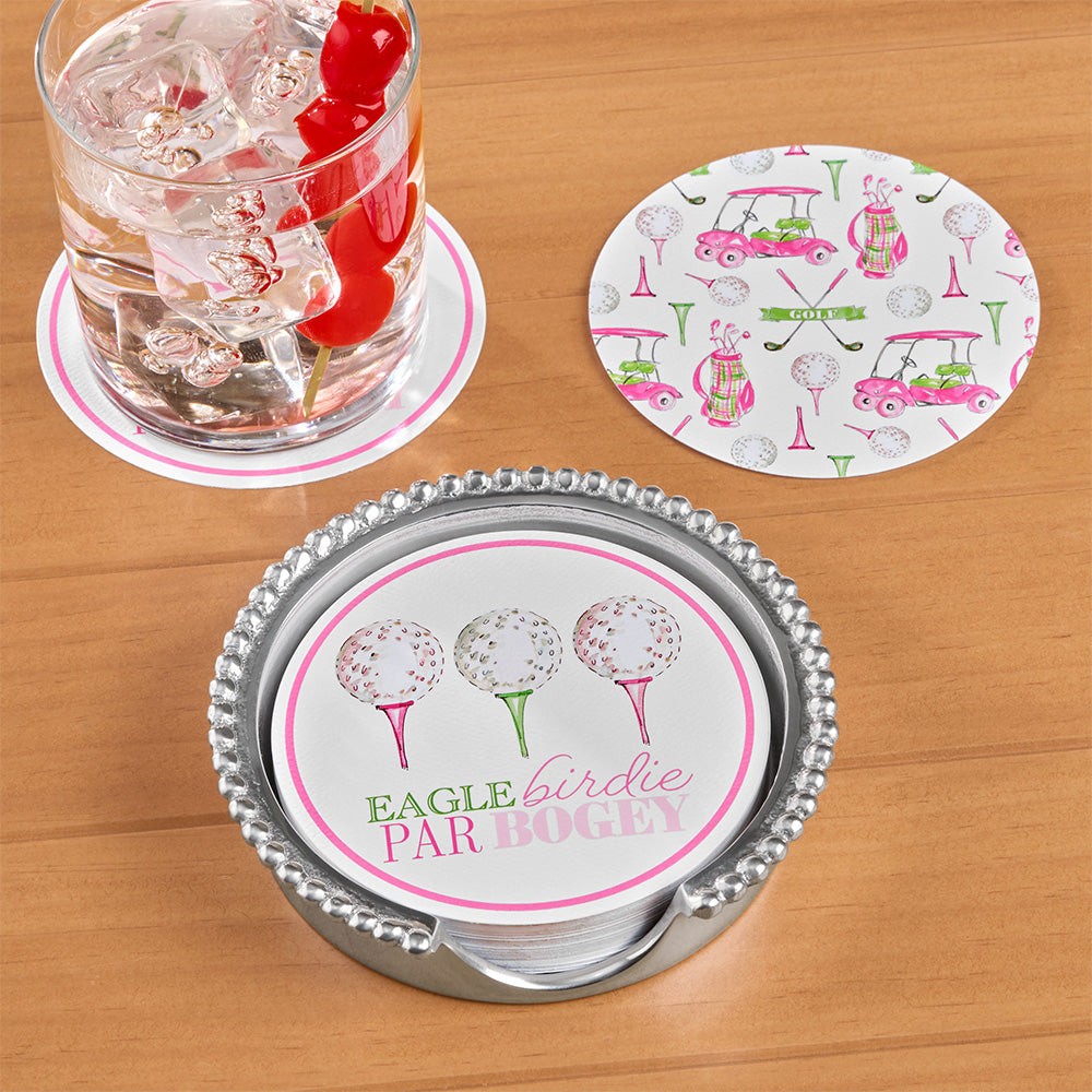 Mariposa Aluminum Coaster Set, Golf