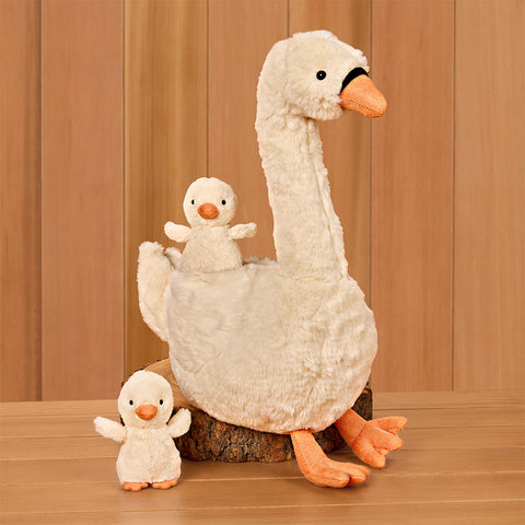 Jellycat Stuffed Animal Plush Toy, Featherful Swan Set