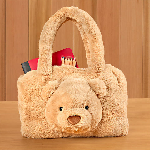 Jellycat Stuffed Animal Plush Tote Bag, Smudge Bear