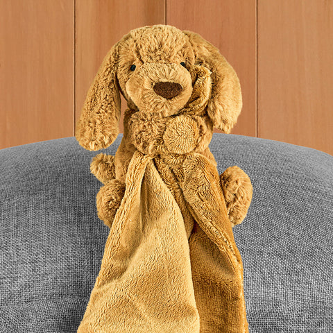 Jellycat Stuffed Animal Plush Soother Baby Blanket, Bashful Puppy