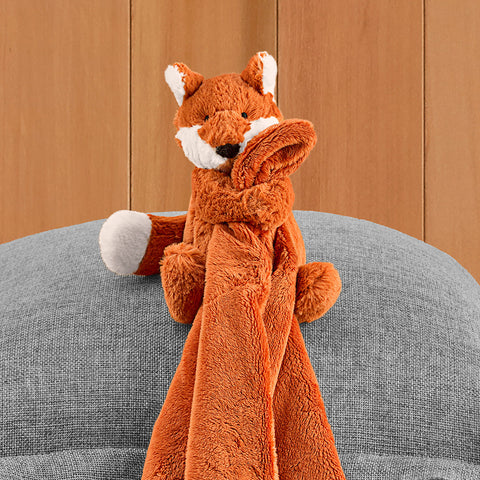 Jellycat Stuffed Animal Plush Soother Baby Blanket, Bashful Fox Cub