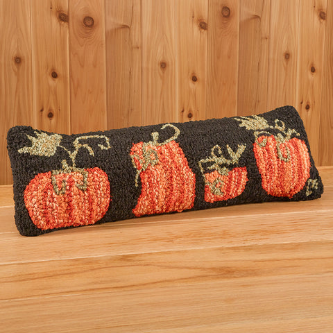 Chandler 4 Corners 8" x 24" Hooked Pillow, Pumpkin Patch