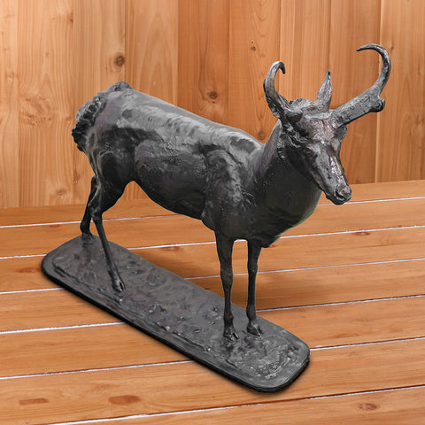 "Wyoming Native" Bronze Antelope Sculpture by Michael Barlow