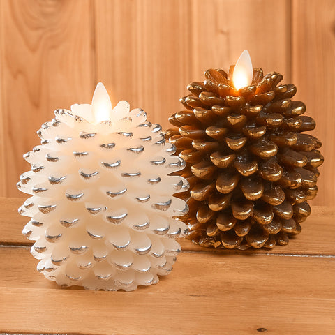 Luminara Flameless Pine Cone Candle