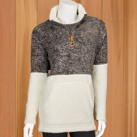 Charlie Paige Women's Color Block Plush Pullover