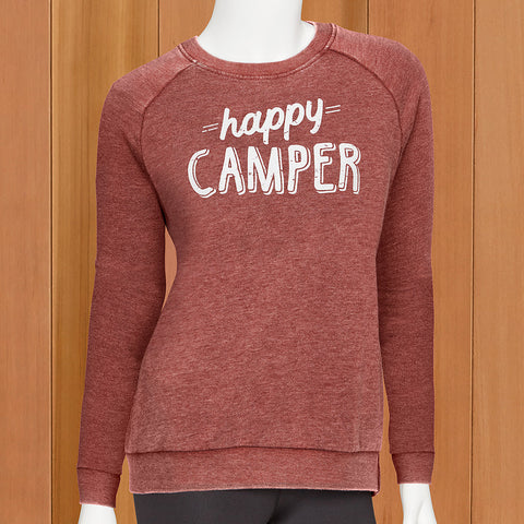 Charlie Paige Women's Adventure Sweatshirt, Happy Camper