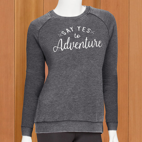 Charlie Paige Women's Adventure Sweatshirt, Yes to Adventure