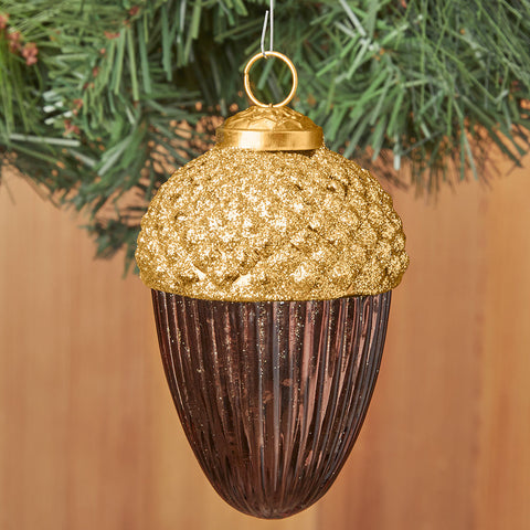 Glass Aspen Pinecone Ornament