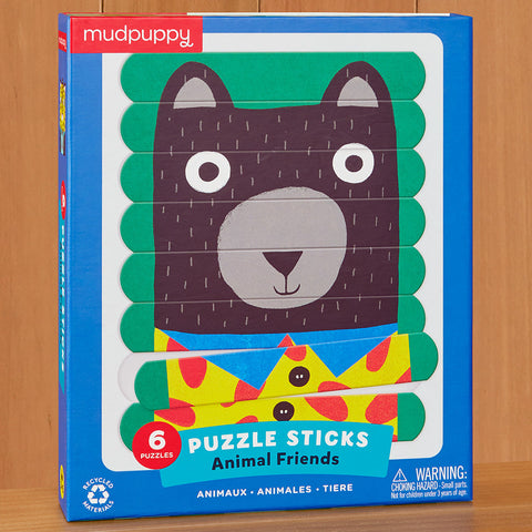 Mudpuppy Puzzle Sticks, Animal Friends