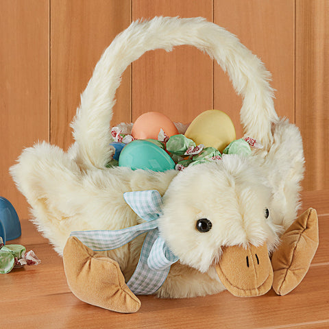 Bearington Plush Easter Basket, Duck